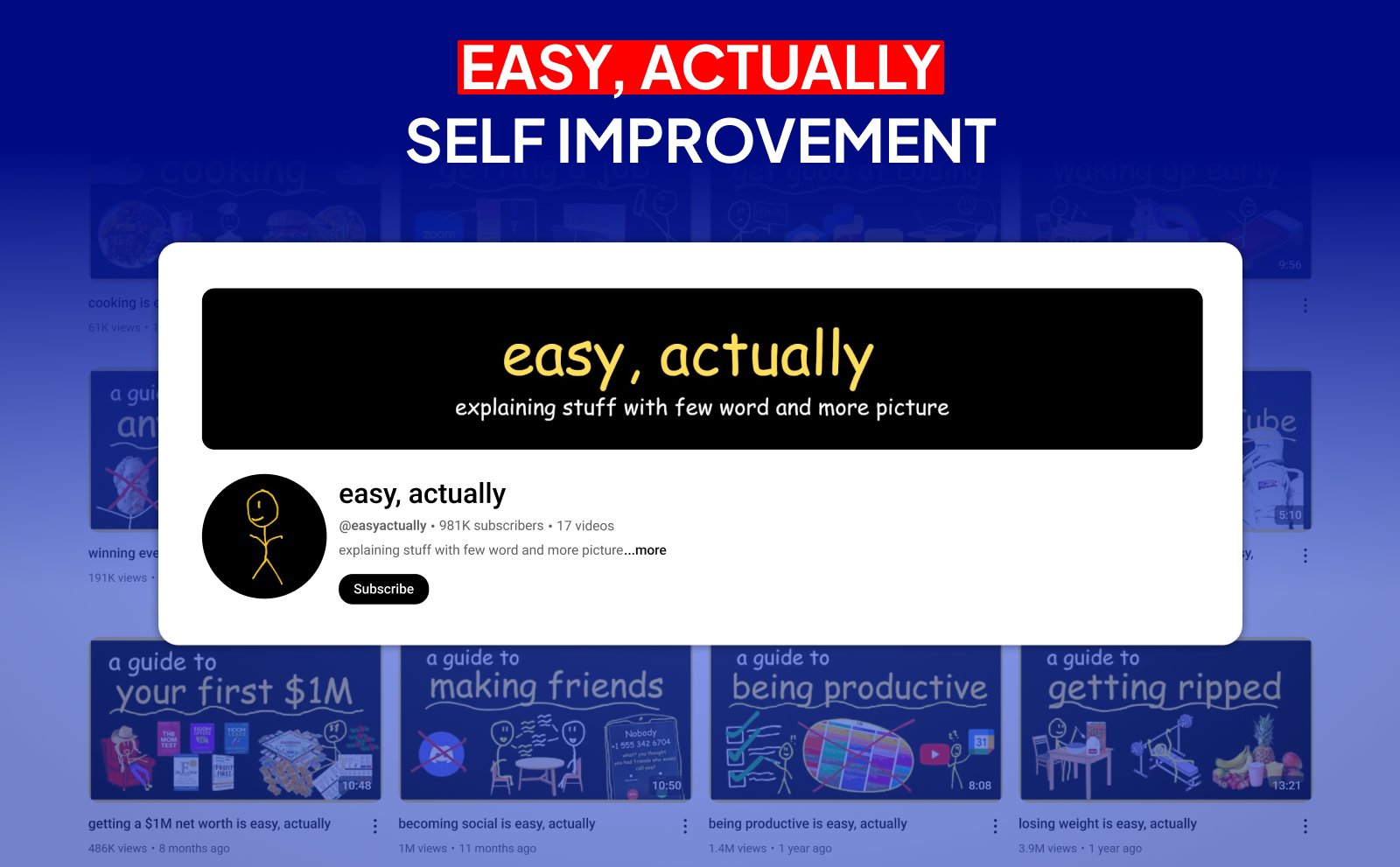 Easy, actually- self improvement - Faceless YouTube Channel Profitable