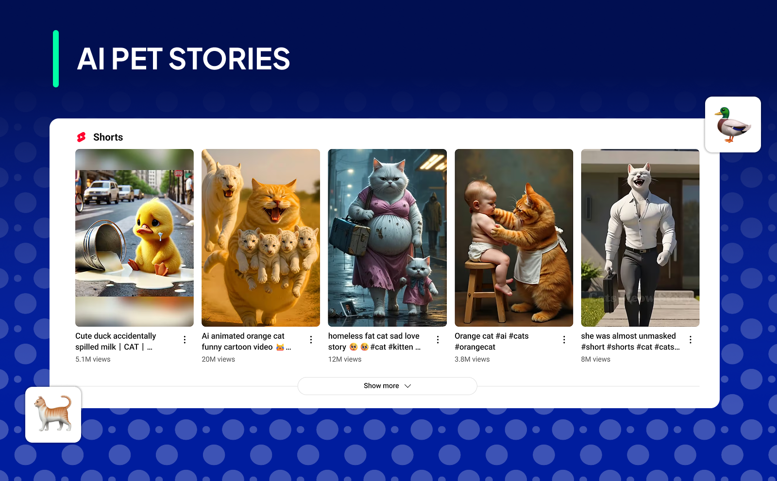 AI pet stories YouTube shorts niches