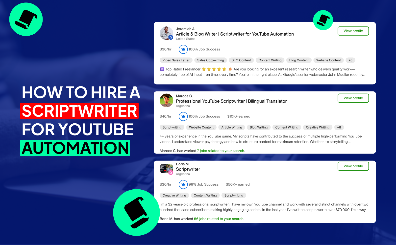 How to hire a scriptwriter for Youtube automation - Hiring & Outsourcing for Youtube Automation