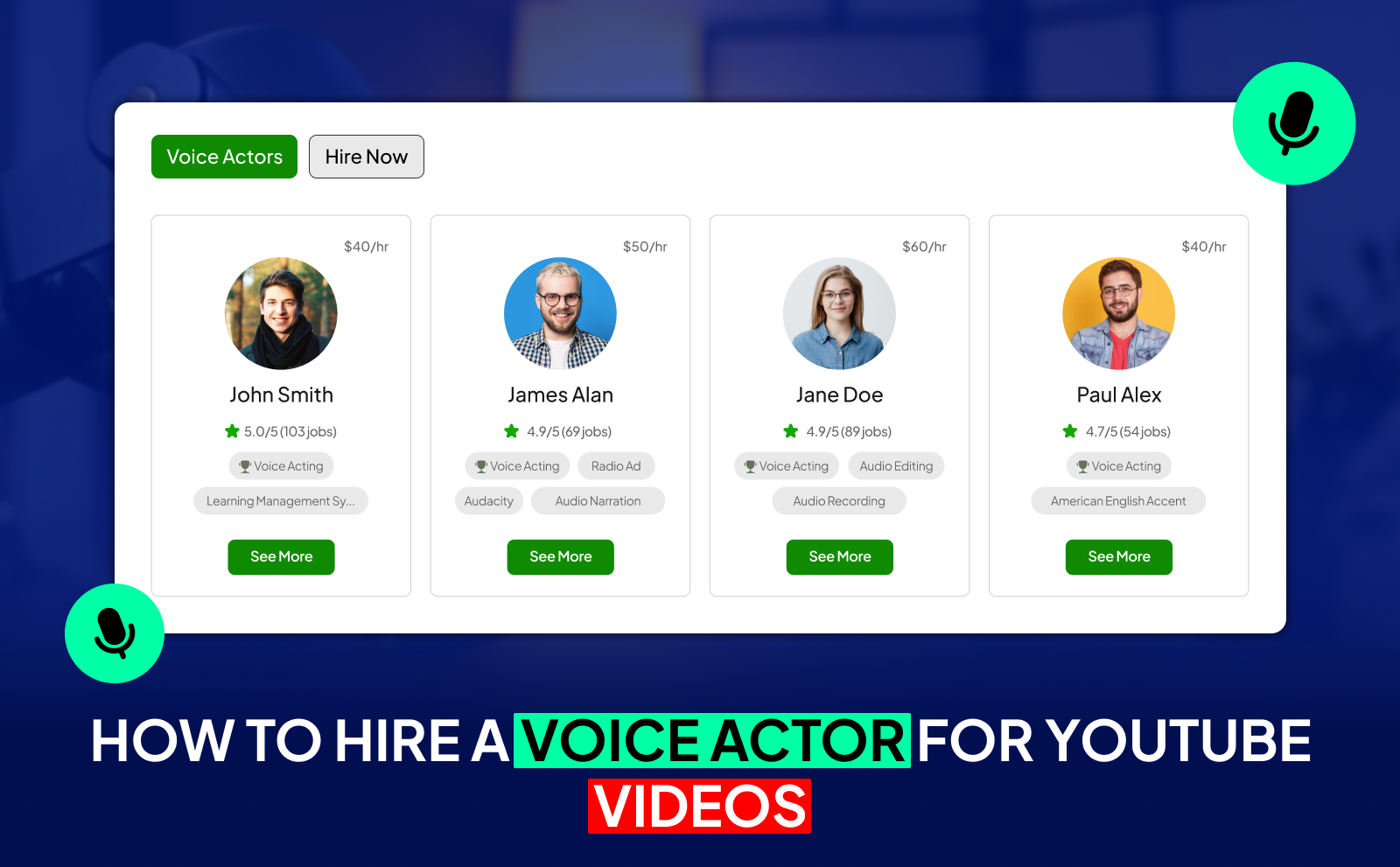 How to hire a voice actor for Youtube videos - Hiring & Outsourcing for Youtube Automation