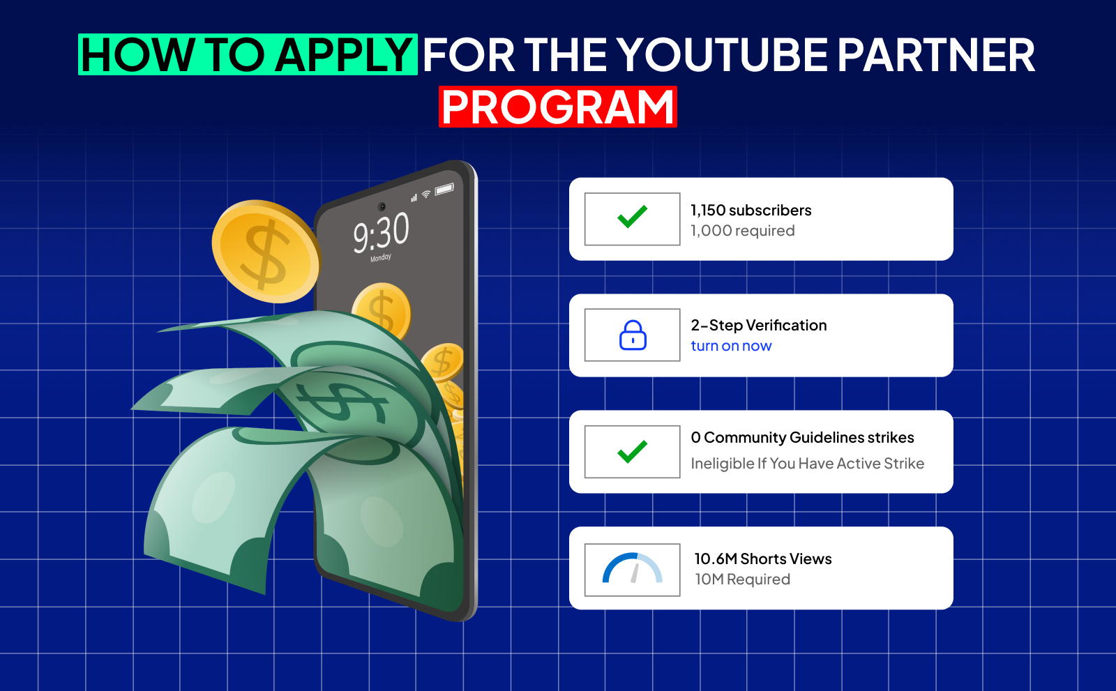 YouTube Partner Program Requirements - How to apply for the Youtube partner program