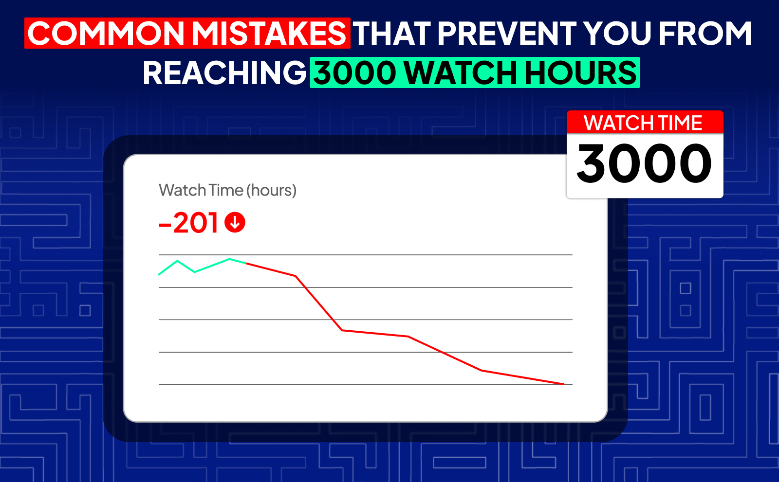 Common Mistakes That Prevent You From Reaching 3000 Watch Hours