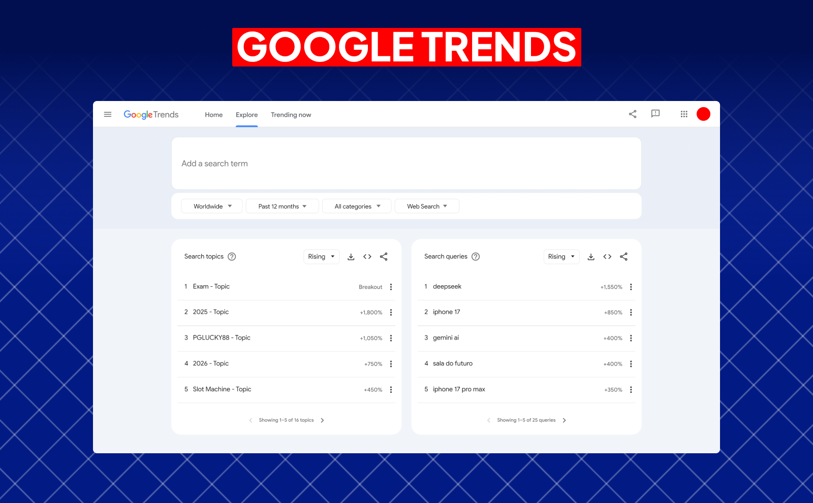 Google trends - Best YouTube SEO Tools 2025