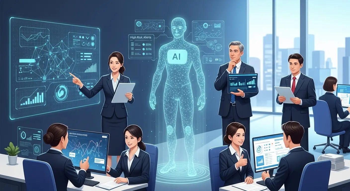 AI in KYC en AML - ai generated image of people in KYC and AML