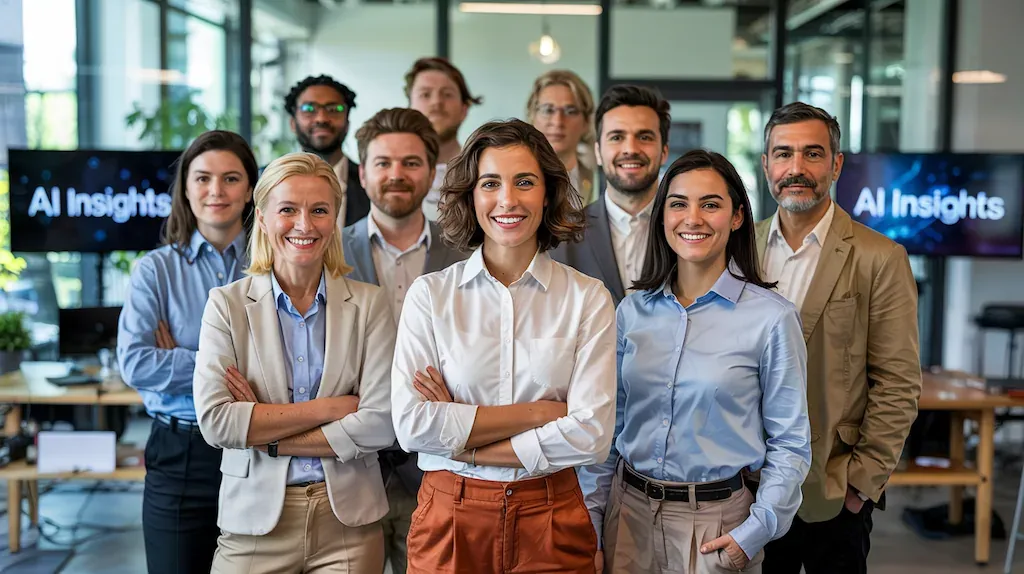 AI Training- studenten poseren