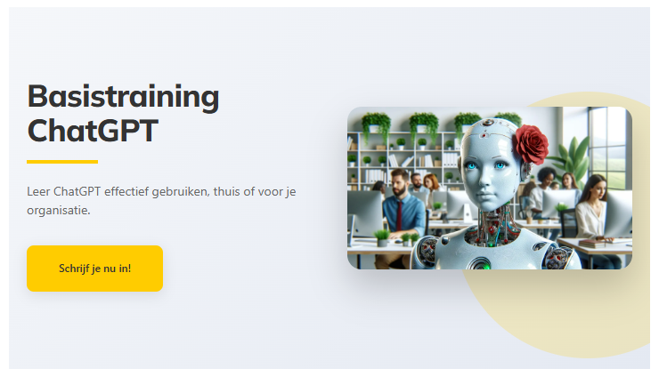 inschrijven voor de cursus ChatGPT