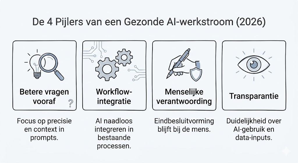 4 pijlers van AI werkstroom