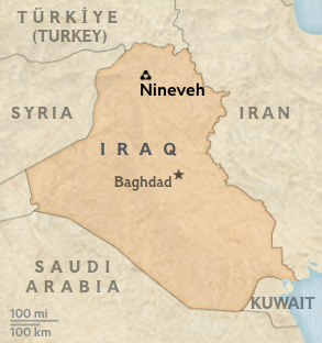 Ninieve in Iraq-location of the ancient city