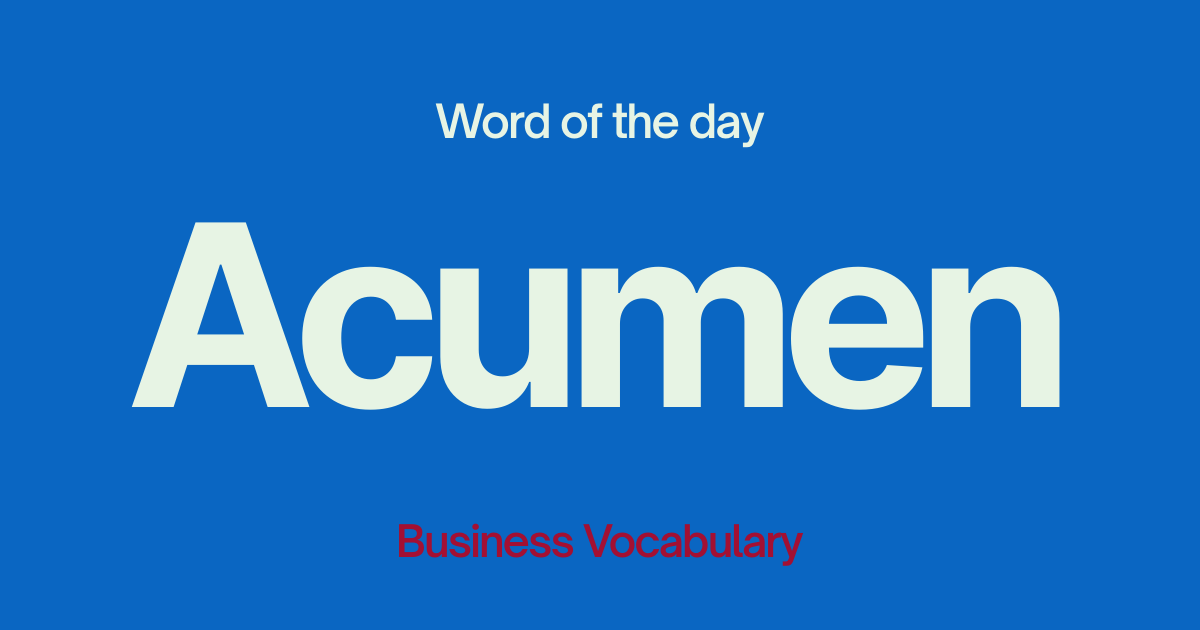 Acumen | Word of the day Feature image