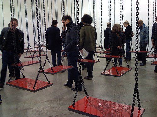 Suspended by Mona Hatoum. Photo by [Michaela Freeman