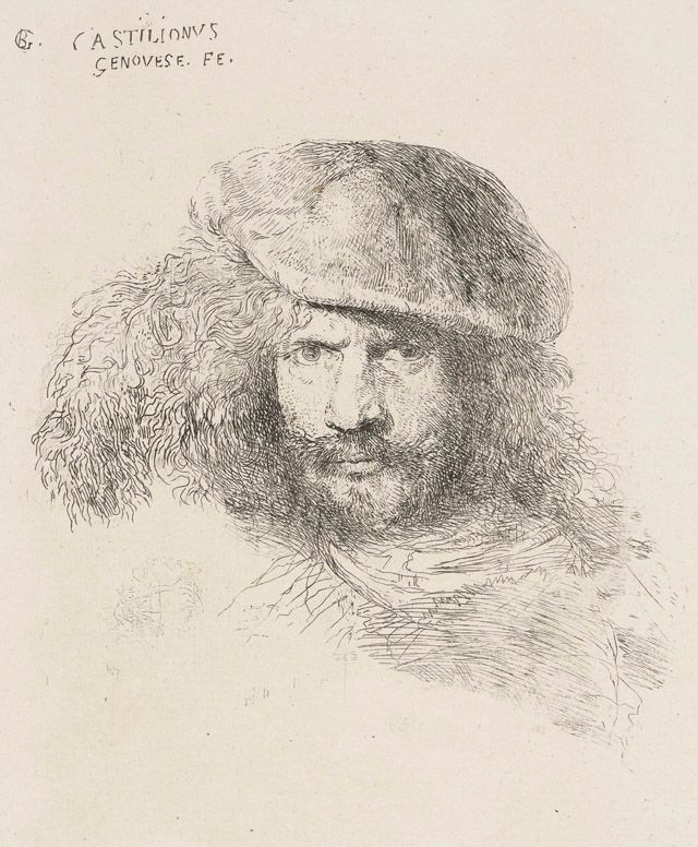 Giovanni Benedetto Castiglione, A presumed self-portrait, late 1640s. Royal Collection Trust / (C) Her Majesty Queen Elizabeth II 2013 Castiliogne self-portrait