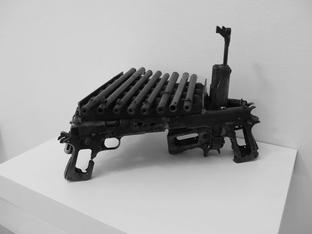Pedro Reyes. Disarm Xylophone 2013. Metal Pedro Reyes_Disarm_Xylophone