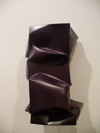 Compressed (violet) 2011, oil on aluminum by Angela de la Cruz