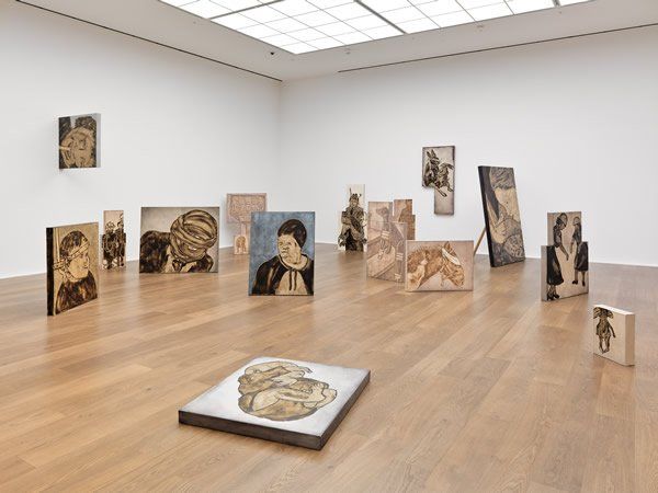 Installation view, ‘Ida Applebroog’, Hauser & Wirth London, Savile Row. 2011 © Ida Applebroog. Courtesy of the artist and Hauser & Wirth. Photo: Alex Delfanne