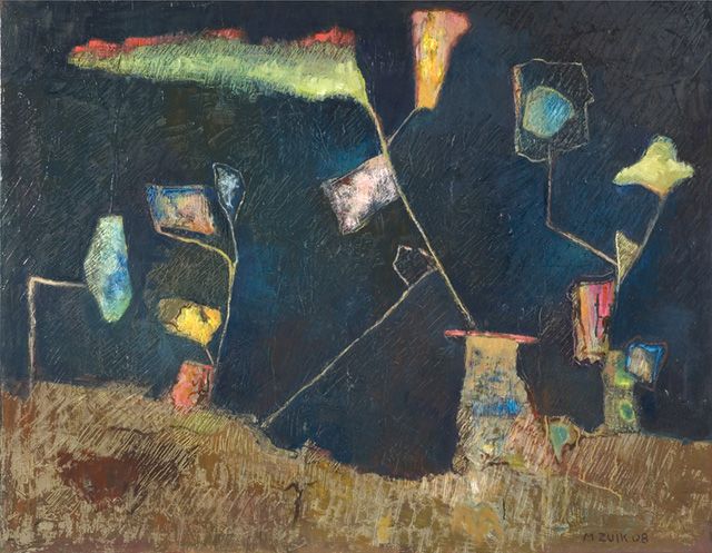 Martha Zuik: Homenaje a Paul Klee. Óleo / Oil 2008. 97 x 120 cm / 38.18 x 47.24 in. © Martha Zuik
