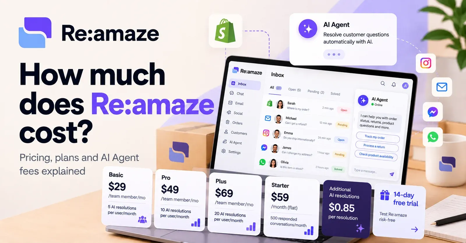 How Much Does Re:amaze Cost? Pricing, Plans and AI Agent Fees Explained