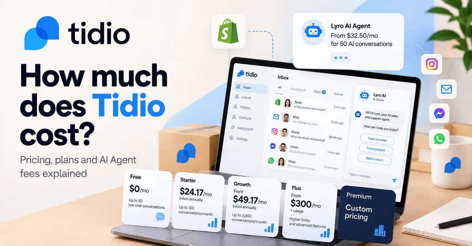 How Much Does Tidio Cost? Pricing, Plans and Lyro AI Fees Explained