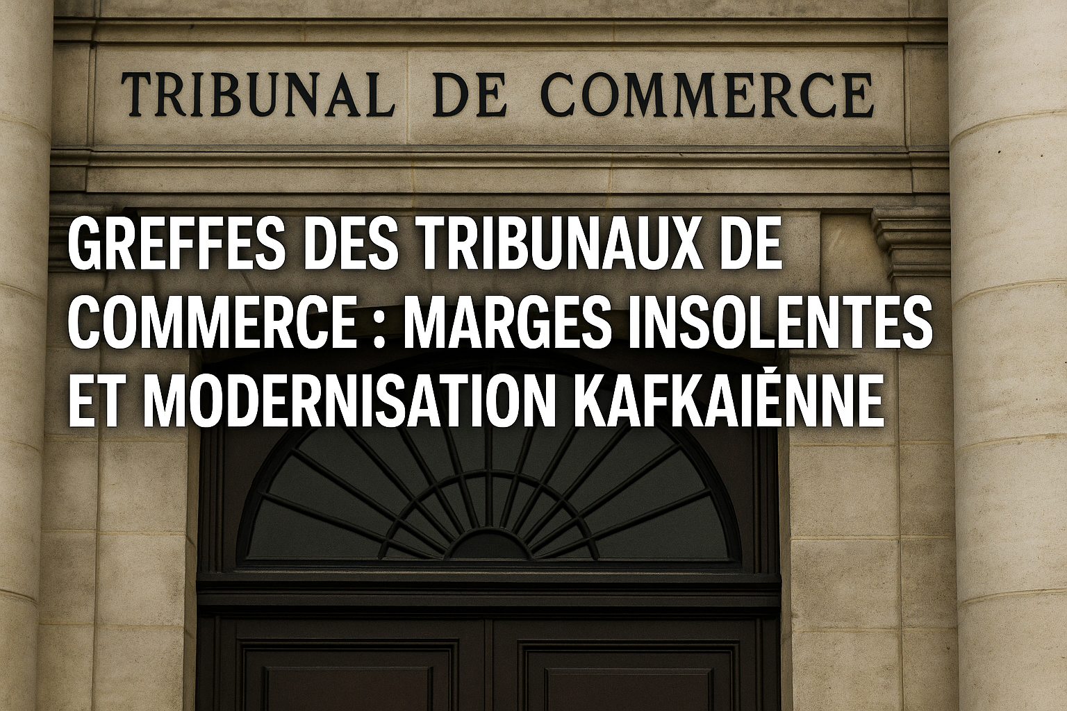 Greffes des tribunaux de commerce : marges insolentes et modernisation kafkaïenne