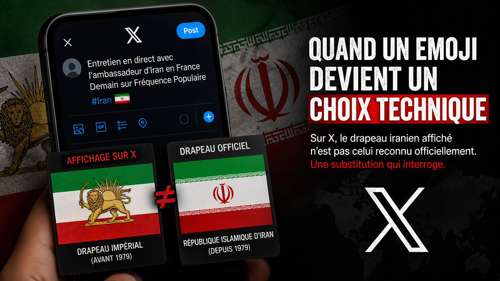 Quand un emoji interroge : le cas du drapeau iranien sur X