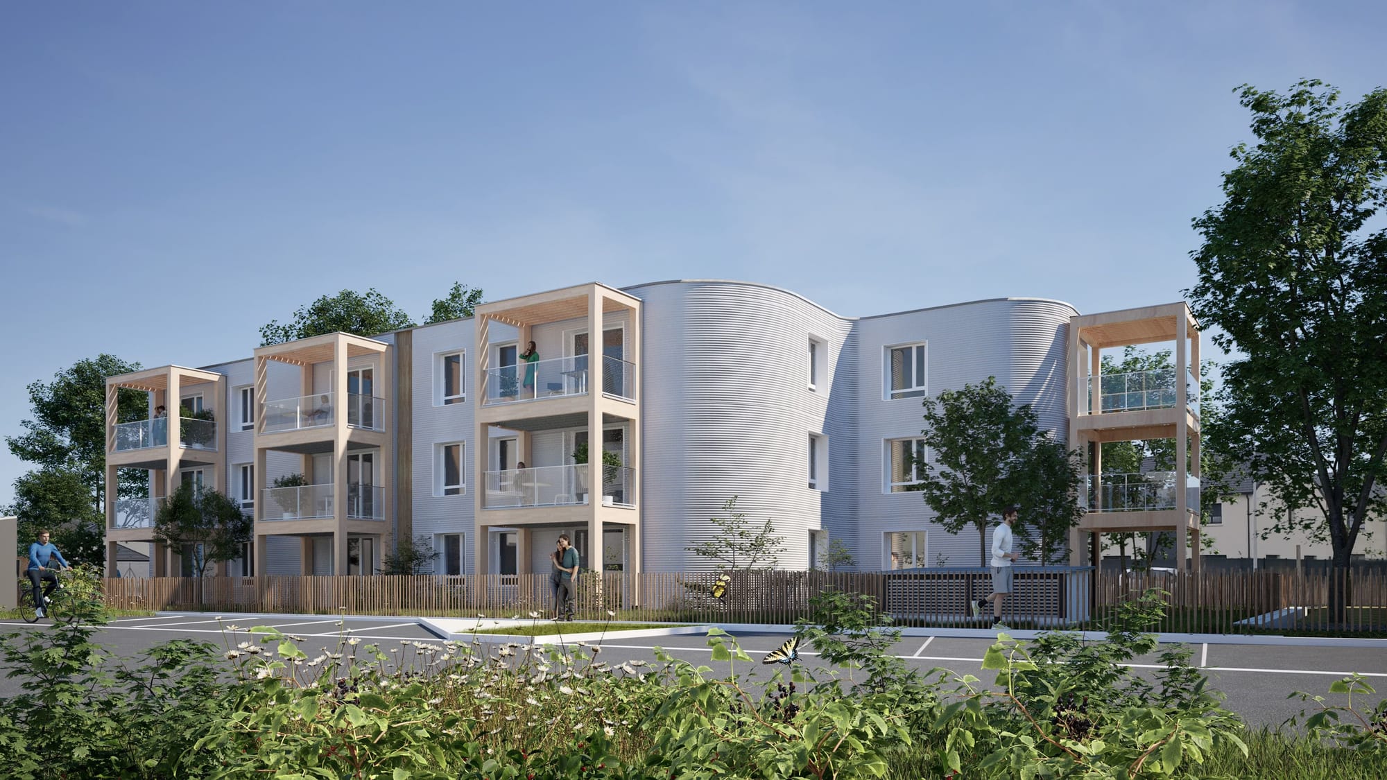 À Bezannes, 12 logements sociaux sortent de terre en 3D béton
