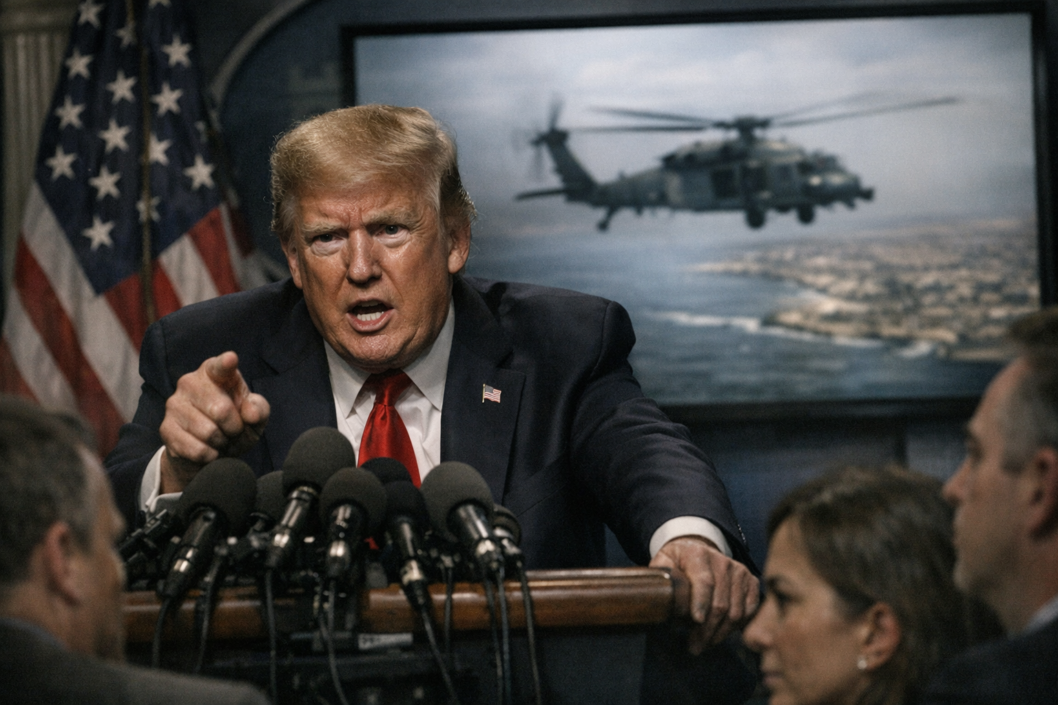 Trump promet une riposte après la chute d’un hélicoptère américain imputée à l’Iran
