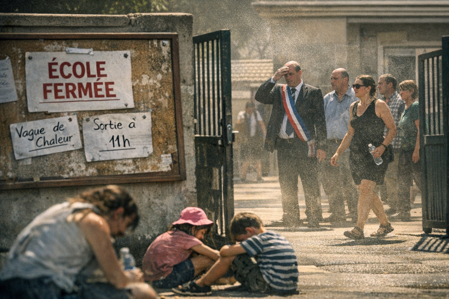 Canicule : 49 départements en rouge, près de 2.000 écoles fermées ou réorganisées