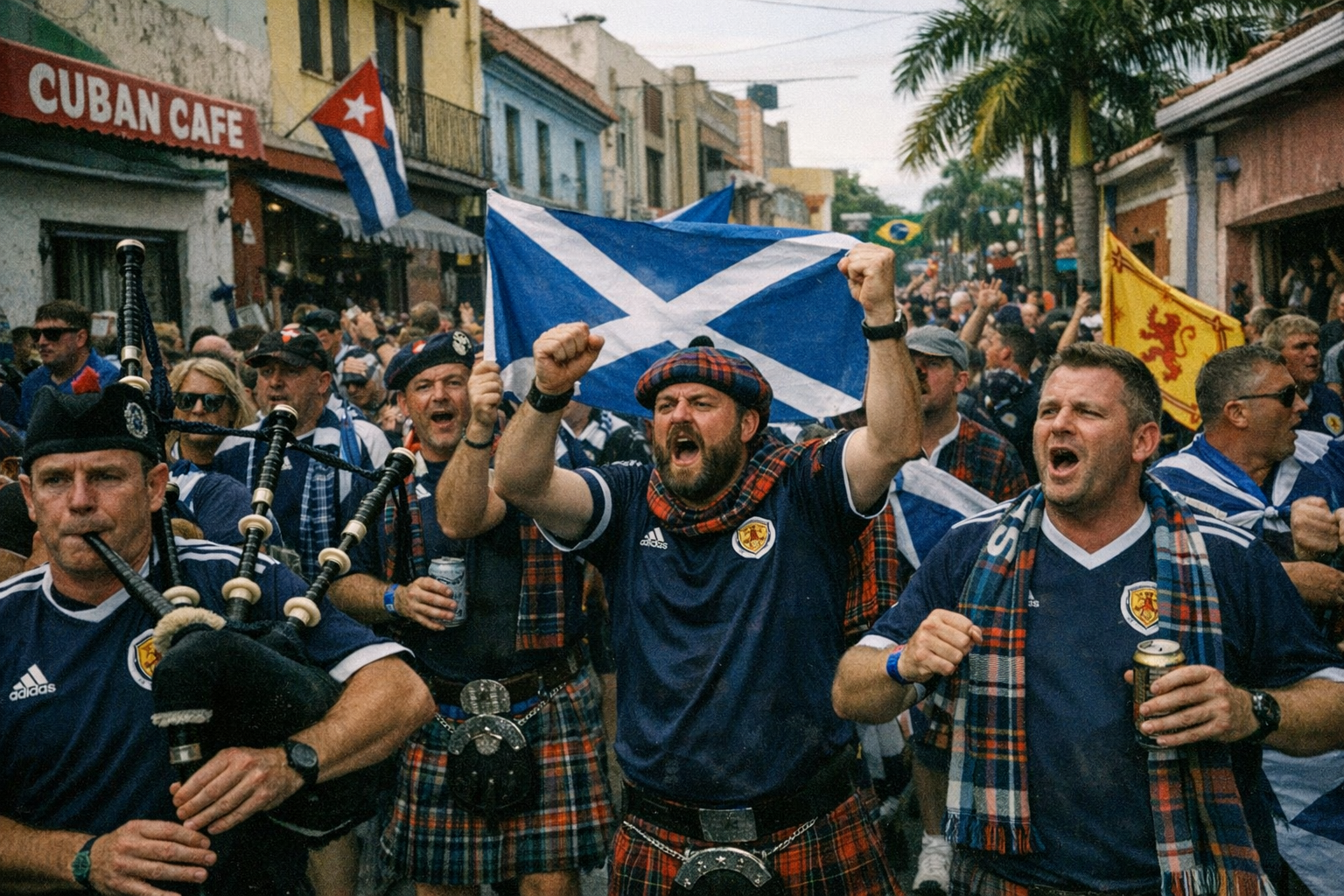 À Miami, la Tartan Army met l’Écosse sous pression avant le Brésil
