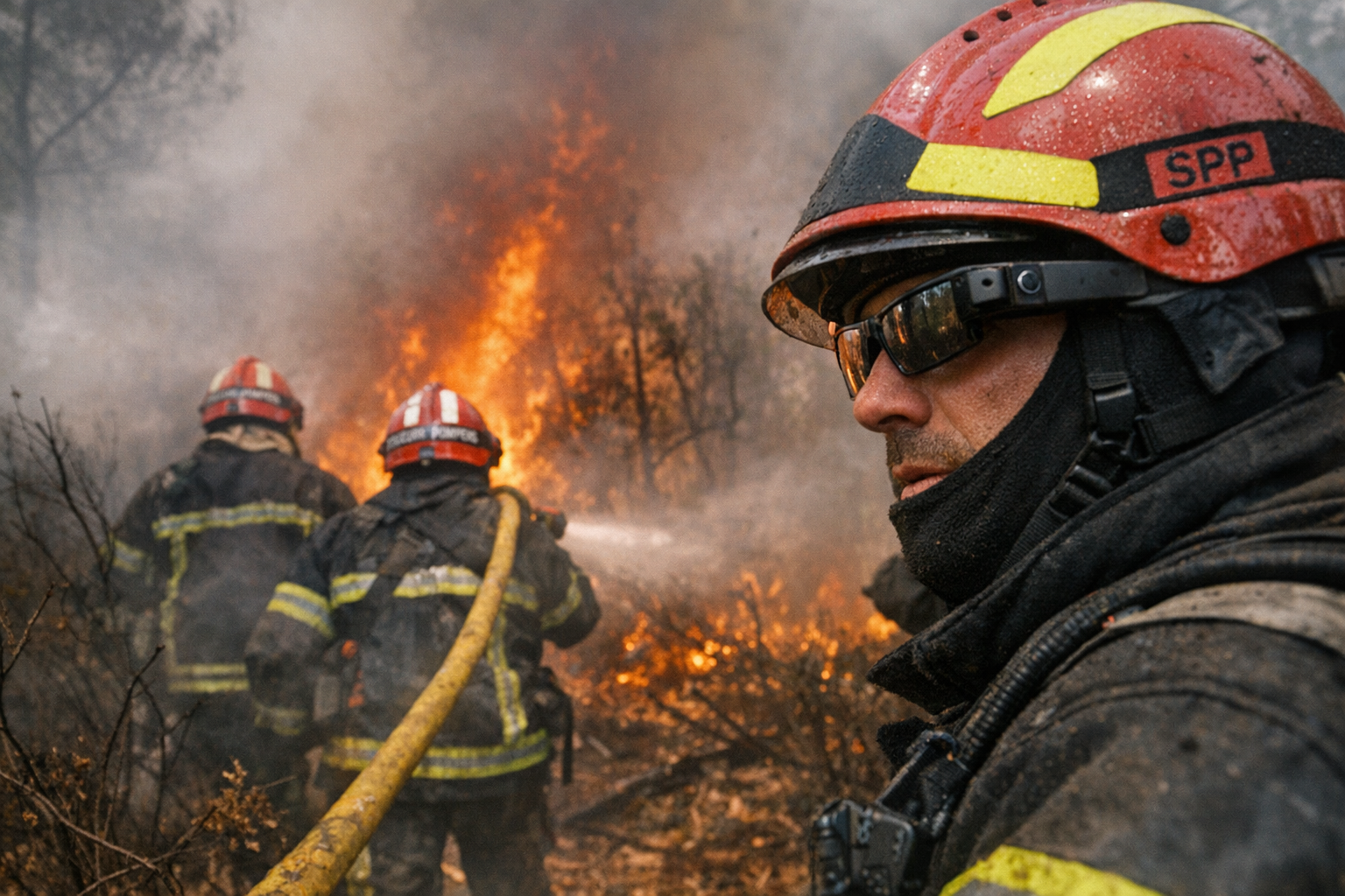 Gironde: un pompier filme l’intervention contre un incendie avec des lunettes connectées